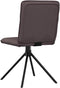 vidaXL - Eetkamerstoelen - 2 - st - stof - donkerbruin