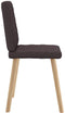 vidaXL - Eetkamerstoelen - 2 - st - stof - donkerbruin