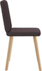 vidaXL - Eetkamerstoelen - 2 - st - stof - donkerbruin