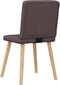 vidaXL - Eetkamerstoelen - 2 - st - stof - donkerbruin