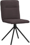 vidaXL - Eetkamerstoelen - 2 - st - stof - donkerbruin