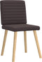vidaXL - Eetkamerstoelen - 2 - st - stof - donkerbruin