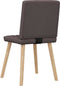 vidaXL - Eetkamerstoelen - 2 - st - stof - donkerbruin