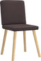 vidaXL - Eetkamerstoelen - 2 - st - stof - donkerbruin