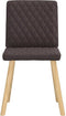 vidaXL - Eetkamerstoelen - 2 - st - stof - donkerbruin