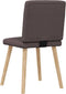 vidaXL - Eetkamerstoelen - 2 - st - stof - donkerbruin