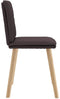 vidaXL - Eetkamerstoelen - 2 - st - stof - donkerbruin