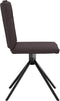 vidaXL - Eetkamerstoelen - 2 - st - stof - donkerbruin