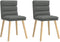 vidaXL - Eetkamerstoelen - 2 - st - stof - donkergrijs