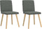 vidaXL - Eetkamerstoelen - 2 - st - stof - donkergrijs