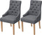 vidaXL - Eetkamerstoelen - 2 - st - stof - donkergrijs