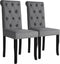 vidaXL - Eetkamerstoelen - 2 - st - stof - donkergrijs