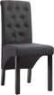 vidaXL - Eetkamerstoelen - 2 - st - stof - donkergrijs