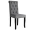 vidaXL - Eetkamerstoelen - 2 - st - stof - donkergrijs