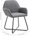 vidaXL - Eetkamerstoelen - 2 - st - stof - donkergrijs