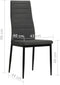 vidaXL - Eetkamerstoelen - 2 - st - stof - donkergrijs