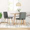 vidaXL - Eetkamerstoelen - 2 - st - stof - donkergrijs