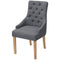 vidaXL - Eetkamerstoelen - 2 - st - stof - donkergrijs