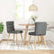 vidaXL - Eetkamerstoelen - 2 - st - stof - donkergrijs