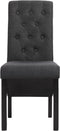 vidaXL - Eetkamerstoelen - 2 - st - stof - donkergrijs