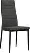 vidaXL - Eetkamerstoelen - 2 - st - stof - donkergrijs