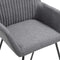 vidaXL - Eetkamerstoelen - 2 - st - stof - donkergrijs