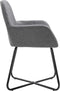 vidaXL - Eetkamerstoelen - 2 - st - stof - donkergrijs
