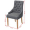 vidaXL - Eetkamerstoelen - 2 - st - stof - donkergrijs