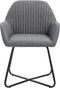 vidaXL - Eetkamerstoelen - 2 - st - stof - donkergrijs
