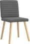 vidaXL - Eetkamerstoelen - 2 - st - stof - donkergrijs