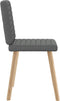 vidaXL - Eetkamerstoelen - 2 - st - stof - donkergrijs