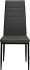 vidaXL - Eetkamerstoelen - 2 - st - stof - donkergrijs