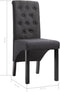 vidaXL - Eetkamerstoelen - 2 - st - stof - donkergrijs