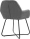 vidaXL - Eetkamerstoelen - 2 - st - stof - donkergrijs