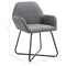 vidaXL - Eetkamerstoelen - 2 - st - stof - donkergrijs