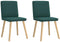 vidaXL - Eetkamerstoelen - 2 - st - stof - donkergroen