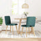 vidaXL - Eetkamerstoelen - 2 - st - stof - donkergroen