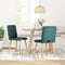 vidaXL - Eetkamerstoelen - 2 - st - stof - donkergroen