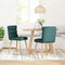 vidaXL - Eetkamerstoelen - 2 - st - stof - donkergroen