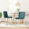 vidaXL - Eetkamerstoelen - 2 - st - stof - donkergroen