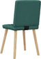 vidaXL - Eetkamerstoelen - 2 - st - stof - donkergroen