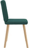 vidaXL - Eetkamerstoelen - 2 - st - stof - donkergroen