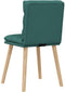 vidaXL - Eetkamerstoelen - 2 - st - stof - donkergroen