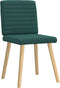 vidaXL - Eetkamerstoelen - 2 - st - stof - donkergroen