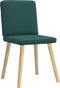 vidaXL - Eetkamerstoelen - 2 - st - stof - donkergroen