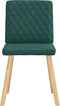 vidaXL - Eetkamerstoelen - 2 - st - stof - donkergroen