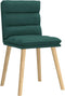 vidaXL - Eetkamerstoelen - 2 - st - stof - donkergroen