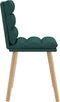 vidaXL - Eetkamerstoelen - 2 - st - stof - donkergroen
