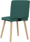 vidaXL - Eetkamerstoelen - 2 - st - stof - donkergroen