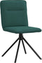 vidaXL - Eetkamerstoelen - 2 - st - stof - donkergroen